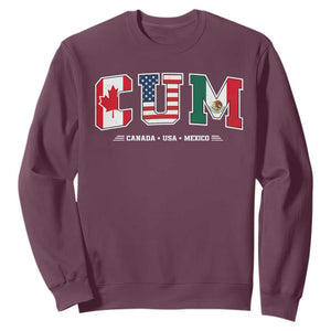 CUM Canada USA Mexico Patriotic Soccer Fans Sweatshirt