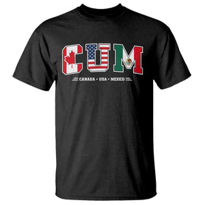 CUM Canada USA Mexico Patriotic Soccer Fans T Shirt