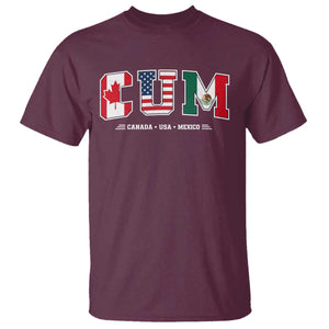 CUM Canada USA Mexico Patriotic Soccer Fans T Shirt