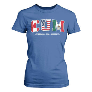 CUM Canada USA Mexico Patriotic Soccer Fans T Shirt For Women