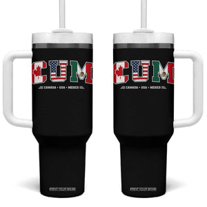 CUM Canada USA Mexico Patriotic Soccer Fans Tumbler With Handle