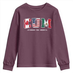 CUM Canada USA Mexico Patriotic Soccer Fans Youth Sweatshirt