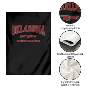 Oklahoma Sports Throwback Design Jersey Style Garden Flag