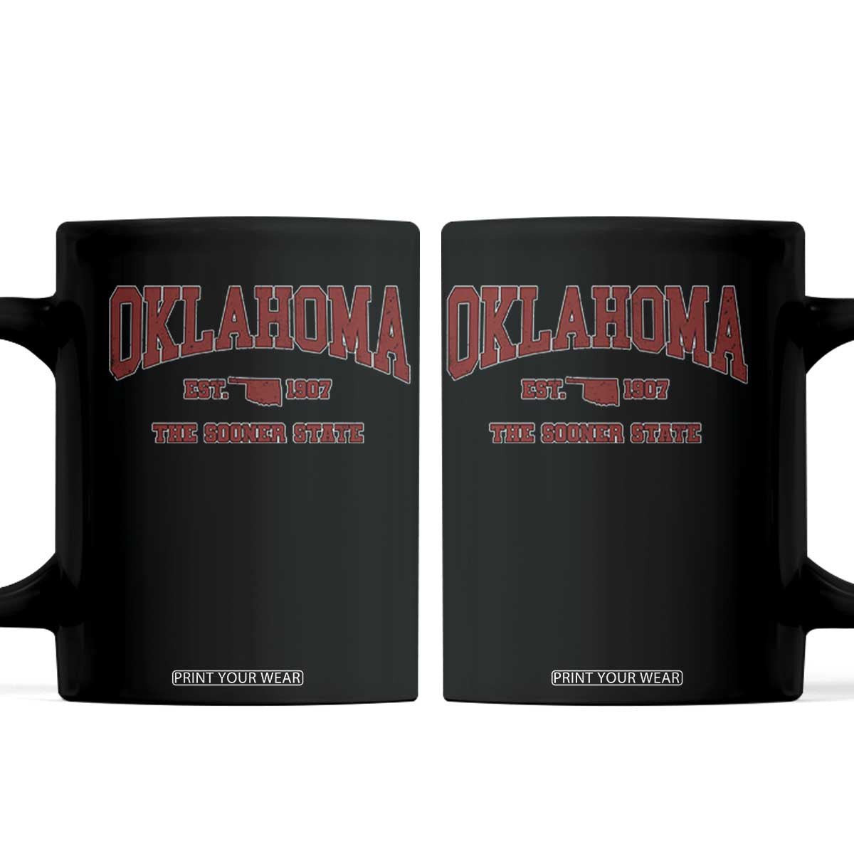 Oklahoma Sports Throwback Design Jersey Style Coffee Mug