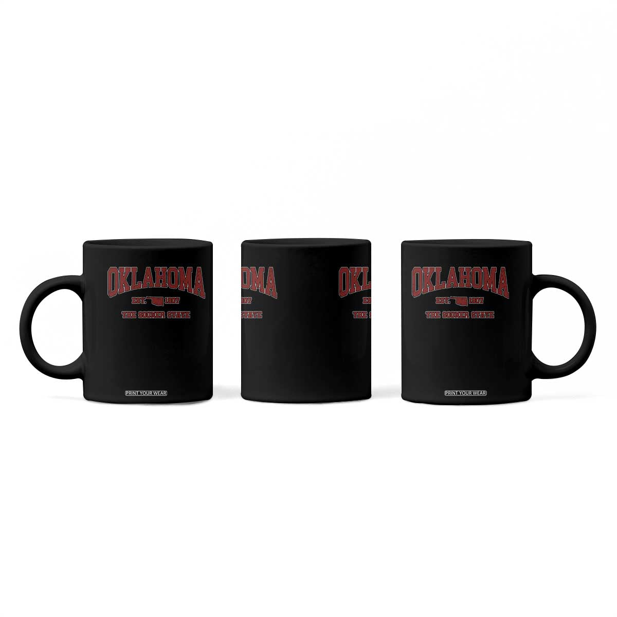 Oklahoma Sports Throwback Design Jersey Style Coffee Mug