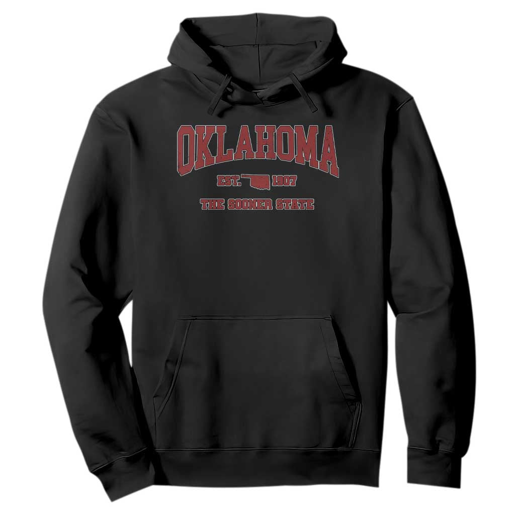 Oklahoma The Sooner State Sports Throwback Design Jersey Style Hoodie TS11 Black Print Your Wear