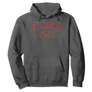 Oklahoma The Sooner State Sports Throwback Design Jersey Style Hoodie