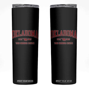 Oklahoma Sports Throwback Design Jersey Style Skinny Tumbler