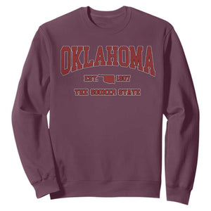 Oklahoma The Sooner State Sports Throwback Design Jersey Style Sweatshirt