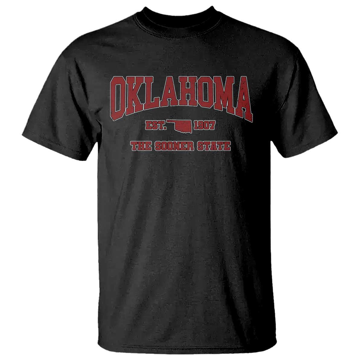 Oklahoma The Sooner State Sports Throwback Design Jersey Style T Shirt