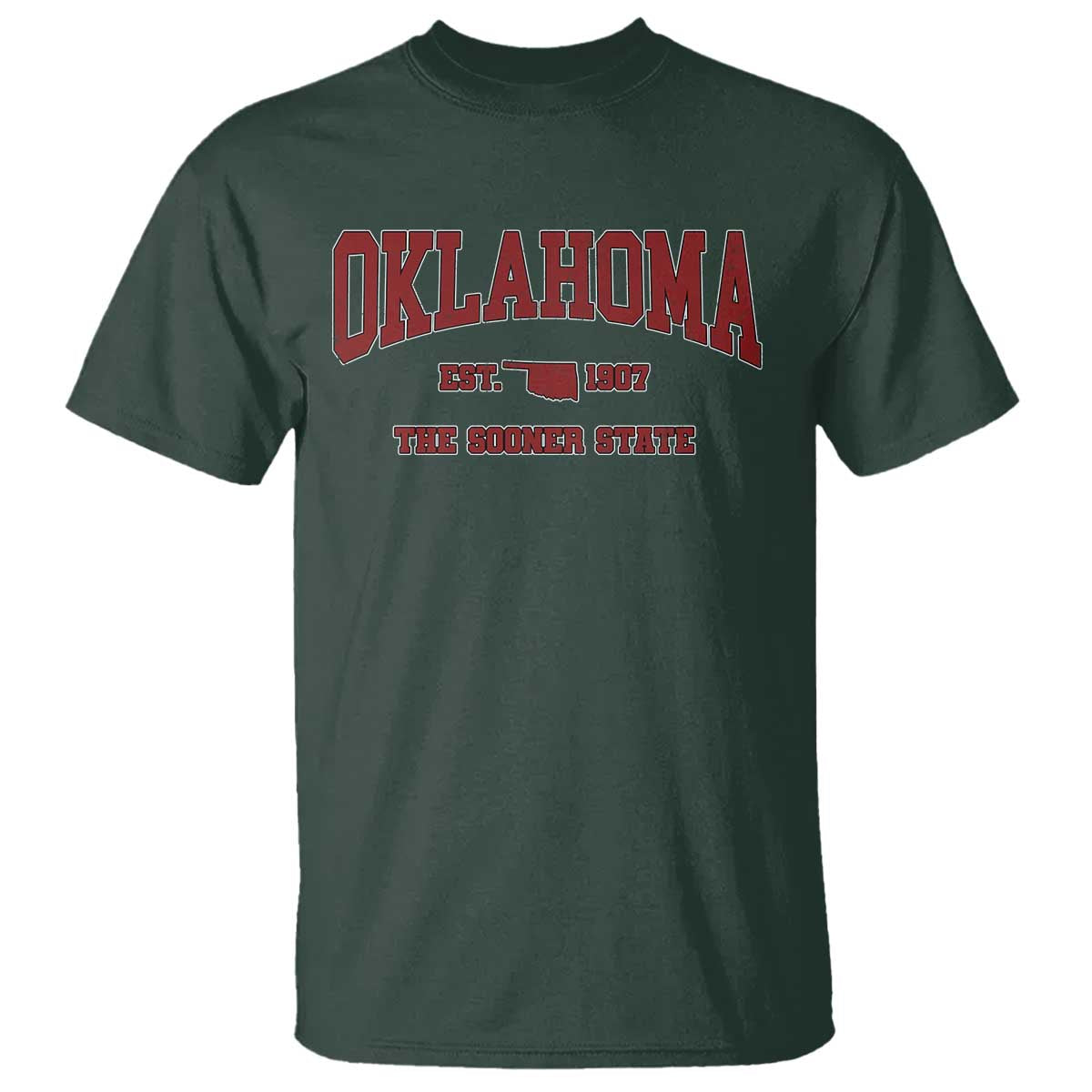 Oklahoma The Sooner State Sports Throwback Design Jersey Style T Shirt