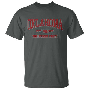 Oklahoma The Sooner State Sports Throwback Design Jersey Style T Shirt