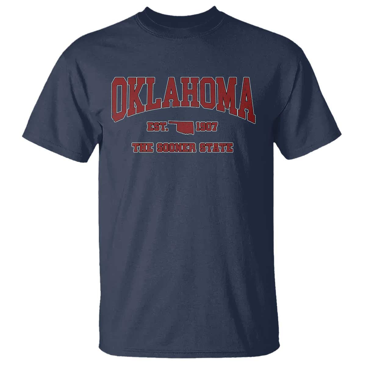 Oklahoma The Sooner State Sports Throwback Design Jersey Style T Shirt