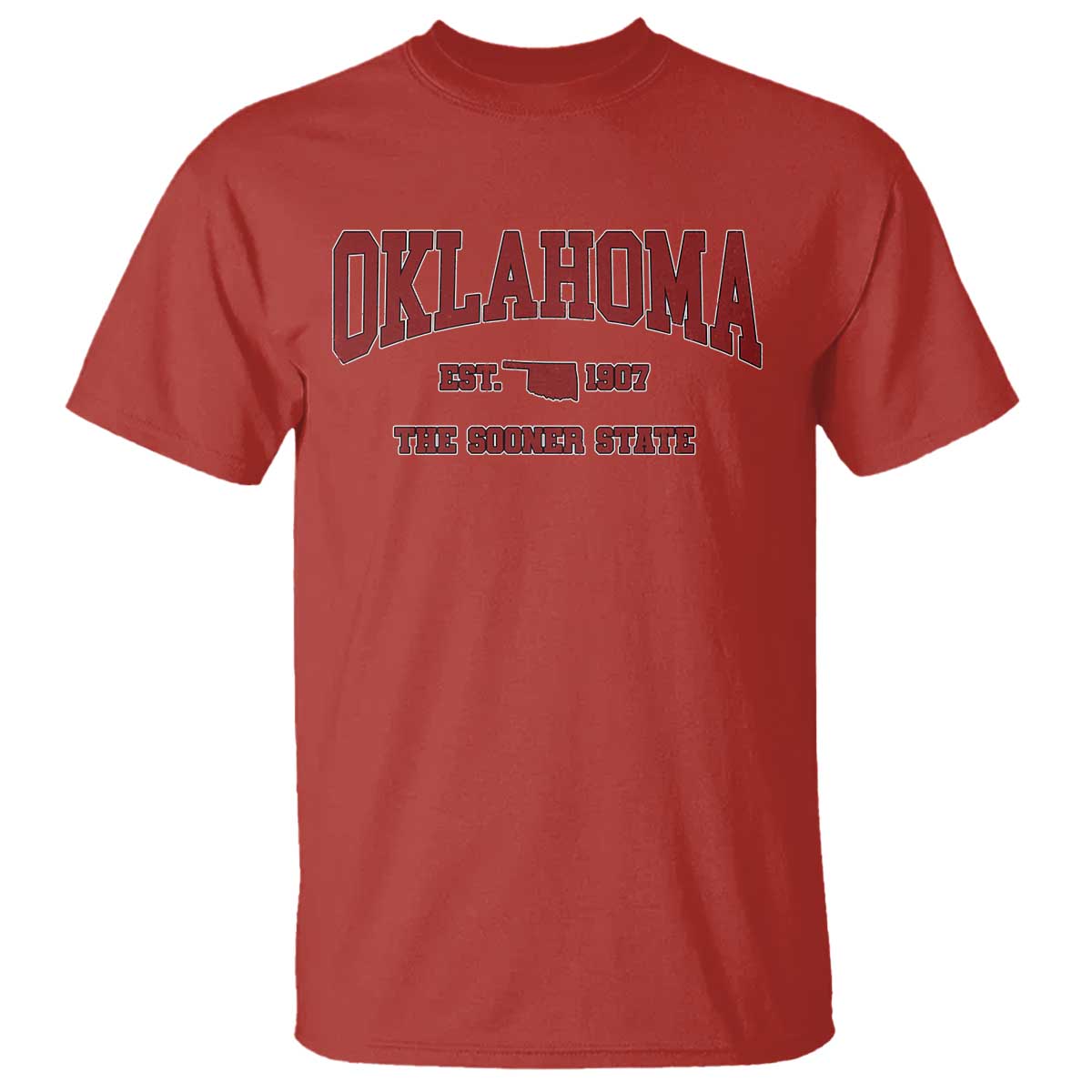 Oklahoma The Sooner State Sports Throwback Design Jersey Style T Shirt