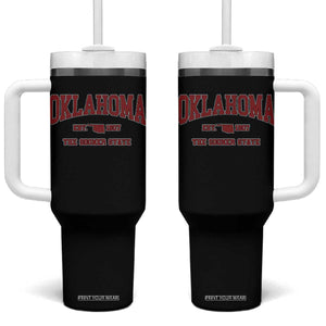 Oklahoma Sports Throwback Design Jersey Style Tumbler With Handle