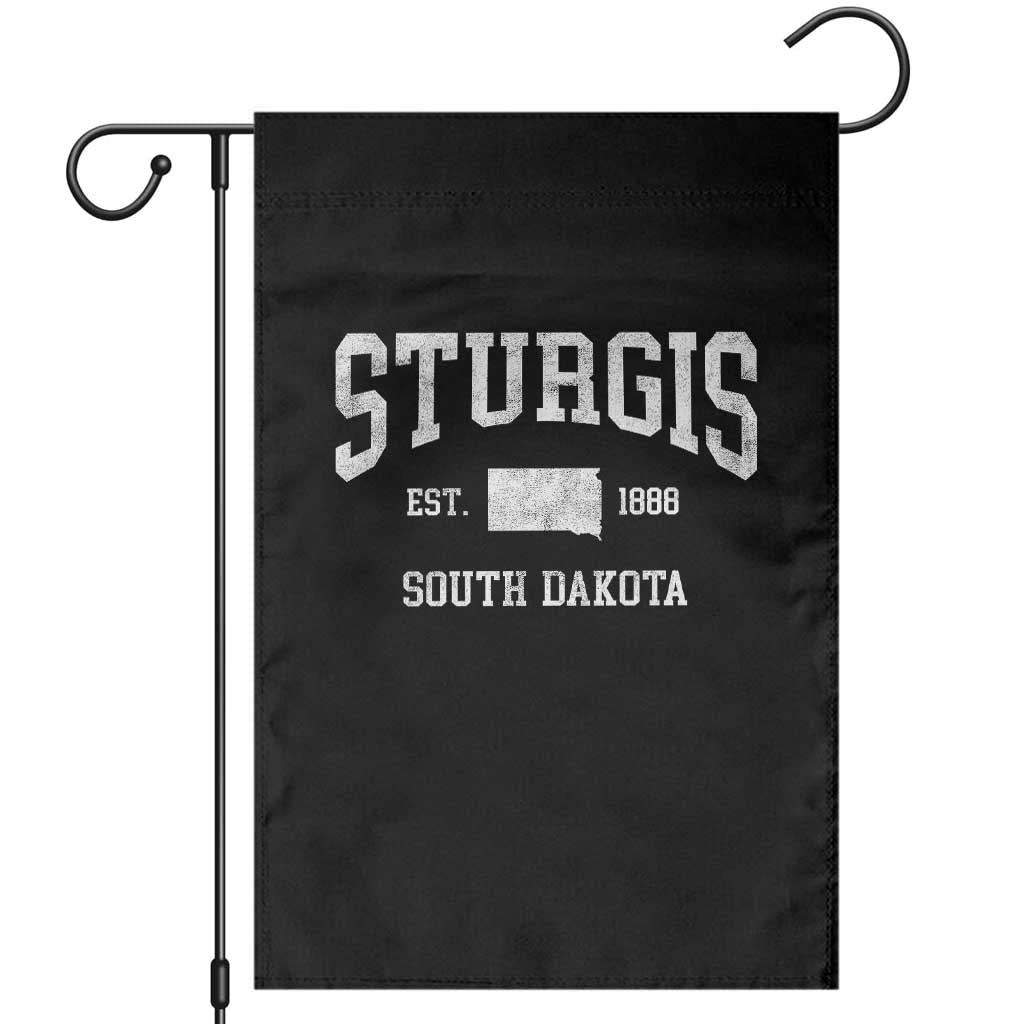Sturgis South Dakota Est 1888 Garden Flag Vintage SD State Map Pride TS11 Black Print Your Wear
