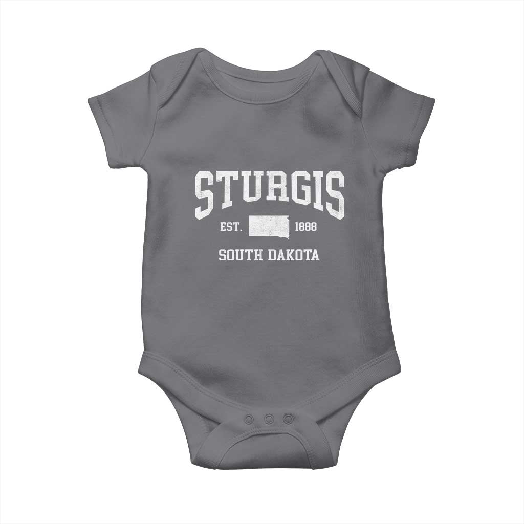 Sturgis South Dakota Est 1888 Baby Onesie Vintage SD State Map Pride
