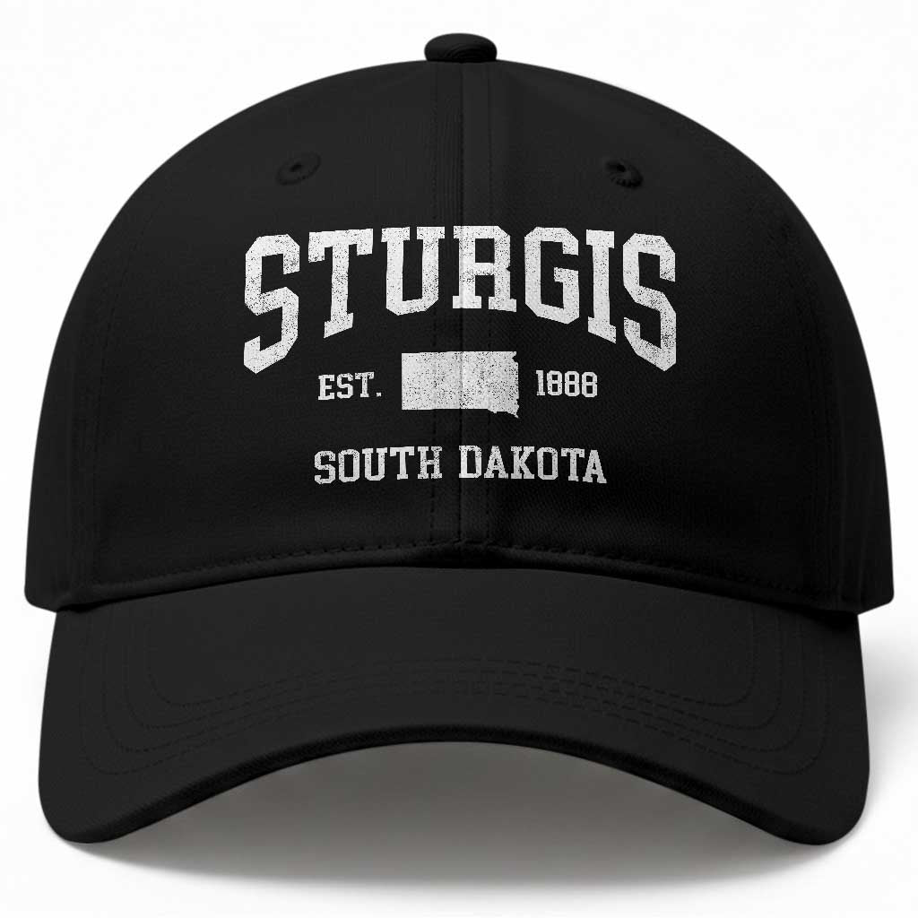 Sturgis South Dakota Est 1888 Baseball Cap Vintage SD State Map Pride TS11 Print Your Wear