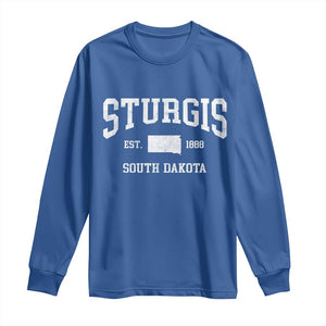 Sturgis South Dakota Est 1888 Long Sleeve Shirt Vintage SD State Map Pride