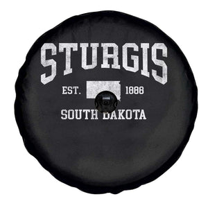 Sturgis South Dakota Est 1888 Spare Tire Cover Vintage SD State Map Pride