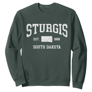 Sturgis South Dakota Est 1888 Sweatshirt Vintage SD State Map Pride