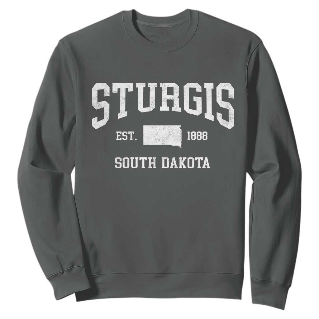 Sturgis South Dakota Est 1888 Sweatshirt Vintage SD State Map Pride