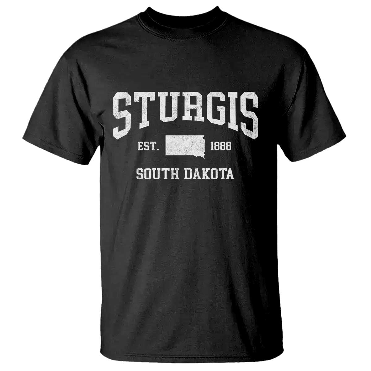 Sturgis South Dakota Est 1888 T Shirt Vintage SD State Map Pride