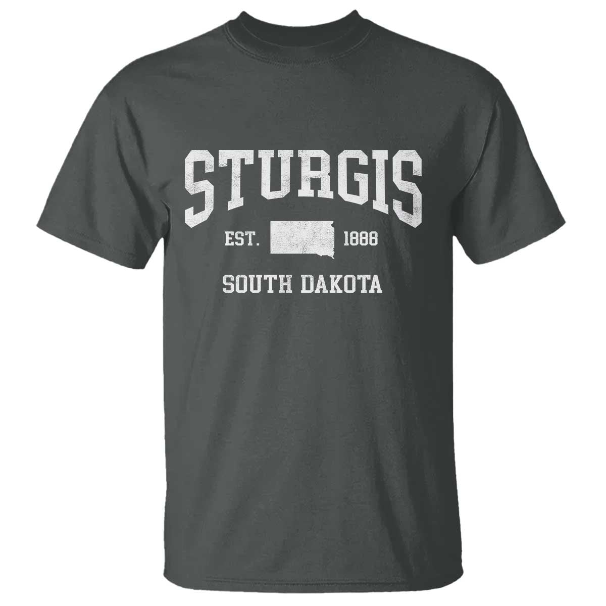 Sturgis South Dakota Est 1888 T Shirt Vintage SD State Map Pride