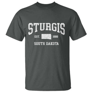 Sturgis South Dakota Est 1888 T Shirt Vintage SD State Map Pride