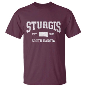 Sturgis South Dakota Est 1888 T Shirt Vintage SD State Map Pride