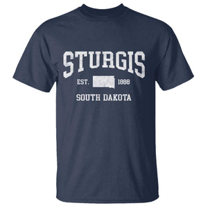 Sturgis South Dakota Est 1888 T Shirt Vintage SD State Map Pride