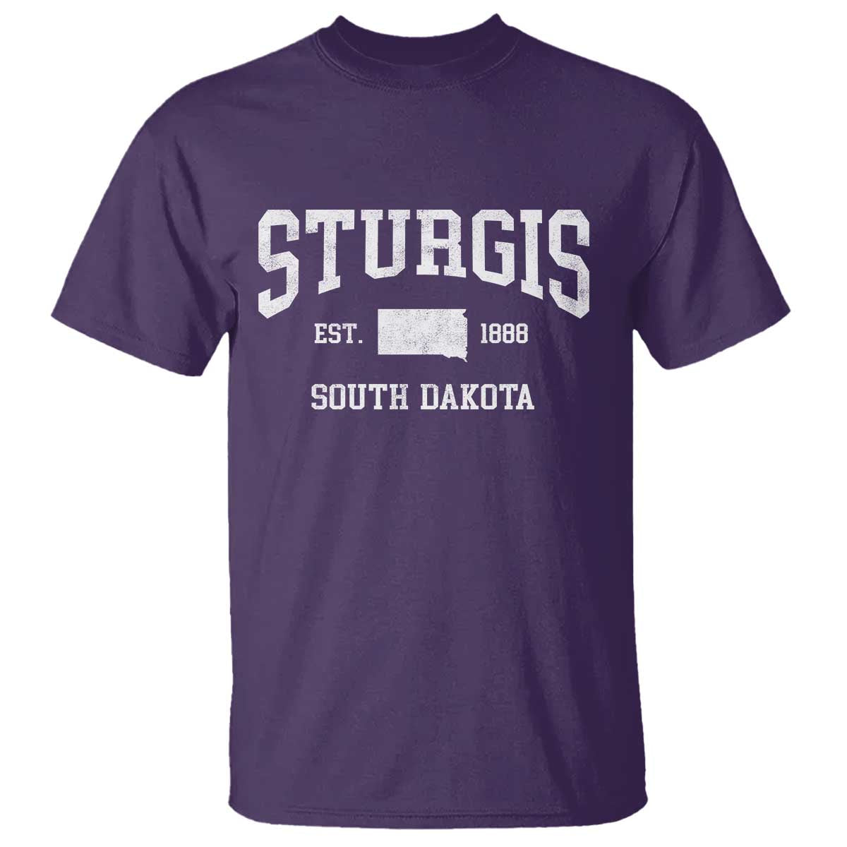 Sturgis South Dakota Est 1888 T Shirt Vintage SD State Map Pride