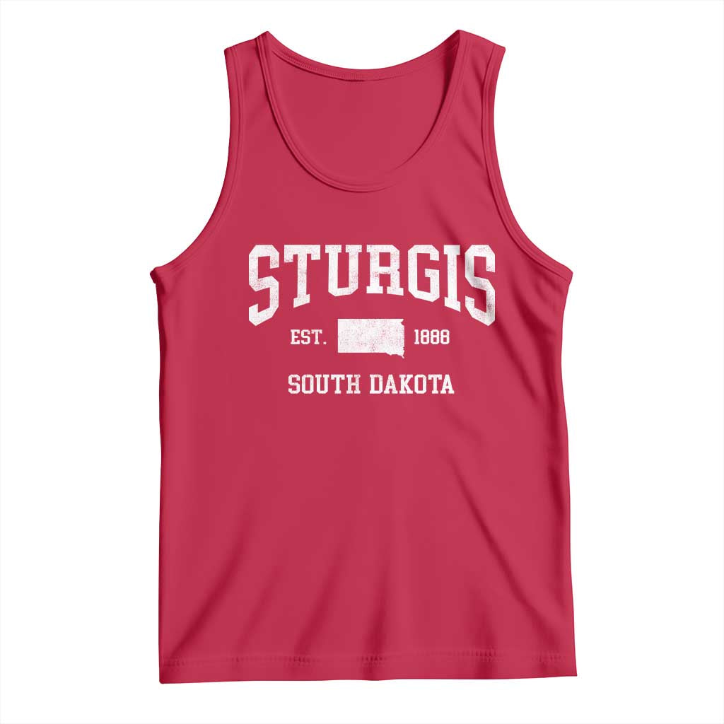 Sturgis South Dakota Est 1888 Tank Top Vintage SD State Map Pride