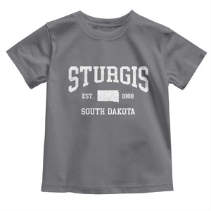 Sturgis South Dakota Est 1888 Toddler T Shirt Vintage SD State Map Pride