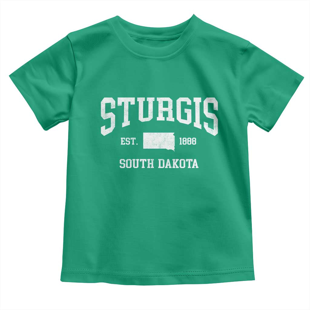Sturgis South Dakota Est 1888 Toddler T Shirt Vintage SD State Map Pride