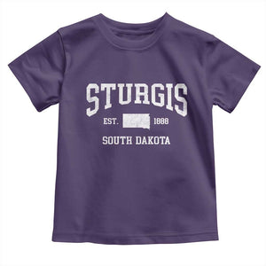 Sturgis South Dakota Est 1888 Toddler T Shirt Vintage SD State Map Pride