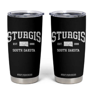Sturgis South Dakota Est 1888 Tumbler Cup Vintage SD State Map Pride