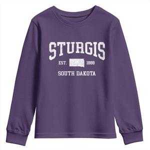 Sturgis South Dakota Est 1888 Youth Sweatshirt Vintage SD State Map Pride