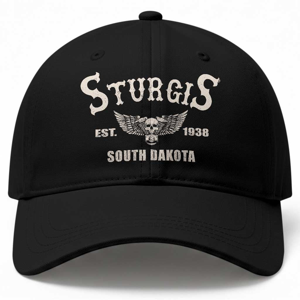 Sturgis South Dakota Est 1938 Motorcycle Biker Skull Baseball Cap TS11 Print Your Wear