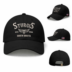 Sturgis South Dakota Est 1938 Motorcycle Biker Skull Baseball Cap TS11 Baseball Cap Universal Fit Black Print Your Wear