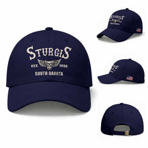 Sturgis South Dakota Est 1938 Motorcycle Biker Skull Baseball Cap TS11 Baseball Cap Universal Fit Dark Blue Print Your Wear