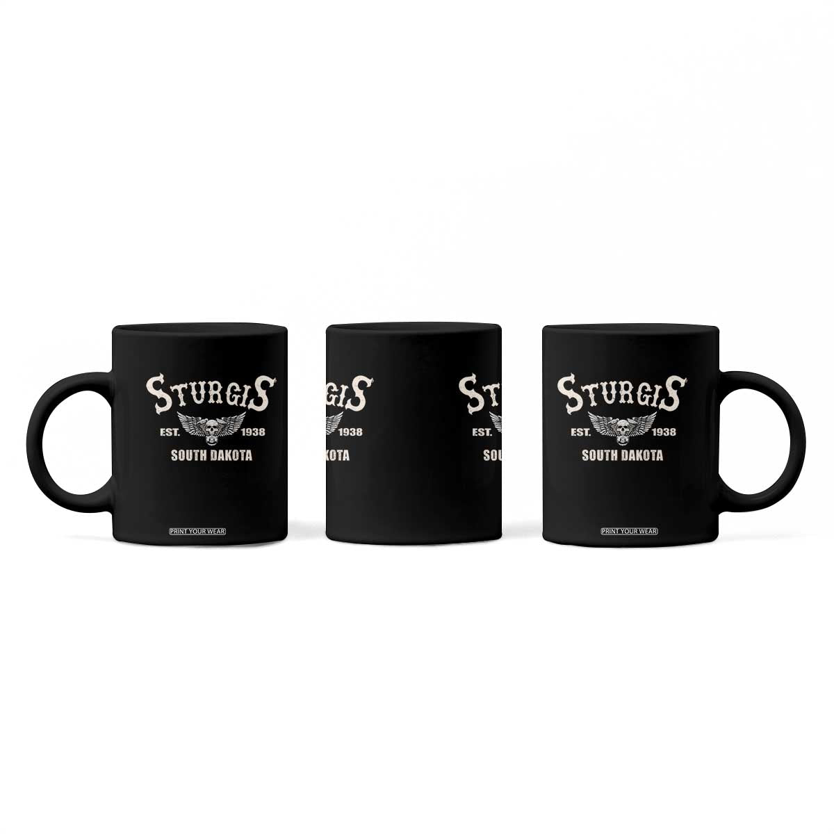 Sturgis South Dakota Est 1938 Motorcycle Biker Skull Coffee Mug