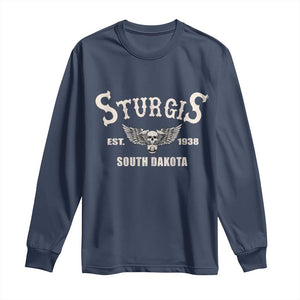 Sturgis South Dakota Est 1938 Motorcycle Biker Skull Long Sleeve Shirt