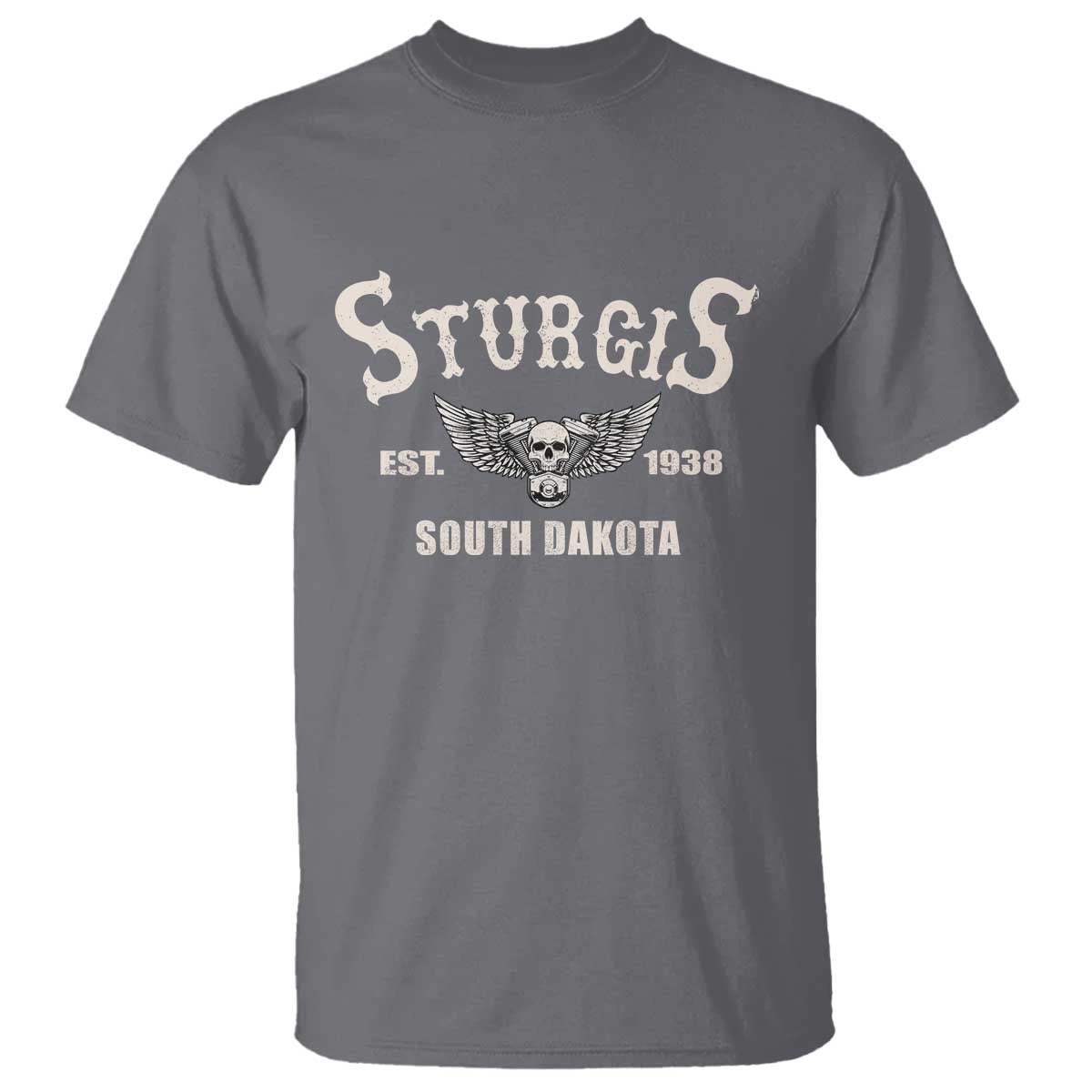 Sturgis South Dakota Est 1938 Motorcycle Biker Skull T Shirt