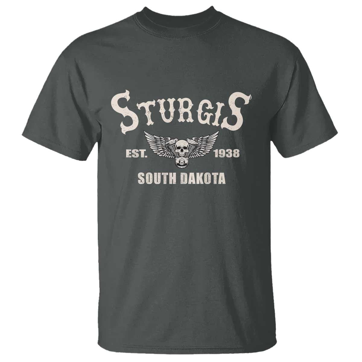 Sturgis South Dakota Est 1938 Motorcycle Biker Skull T Shirt