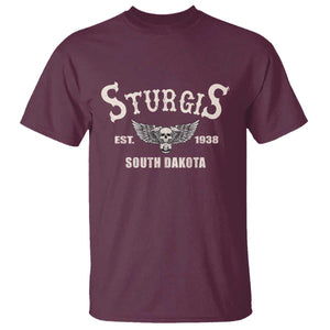 Sturgis South Dakota Est 1938 Motorcycle Biker Skull T Shirt
