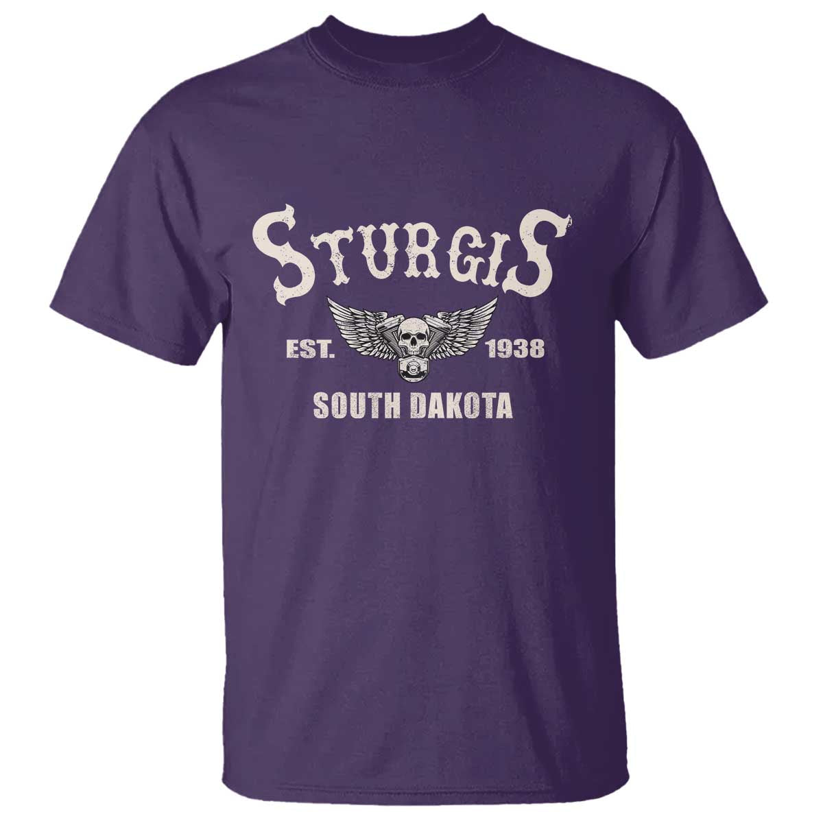Sturgis South Dakota Est 1938 Motorcycle Biker Skull T Shirt