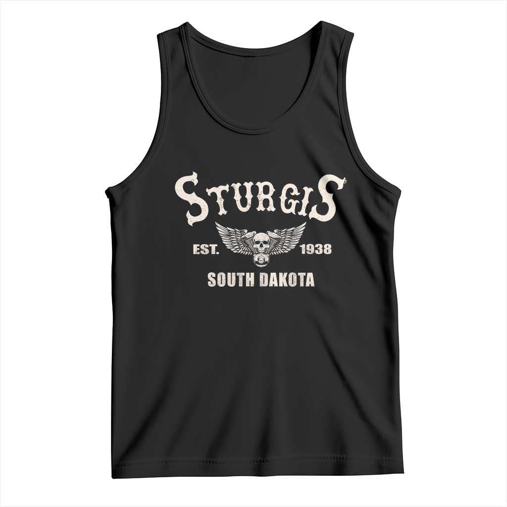 Sturgis South Dakota Est 1938 Motorcycle Biker Skull Tank Top