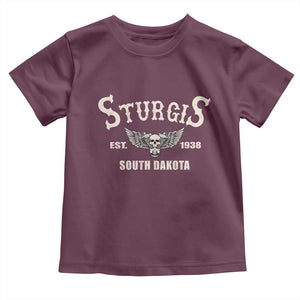 Sturgis South Dakota Est 1938 Motorcycle Biker Skull Toddler T Shirt