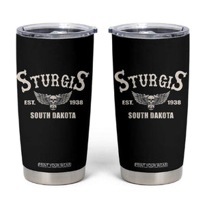 Sturgis South Dakota Est 1938 Motorcycle Biker Skull Tumbler Cup